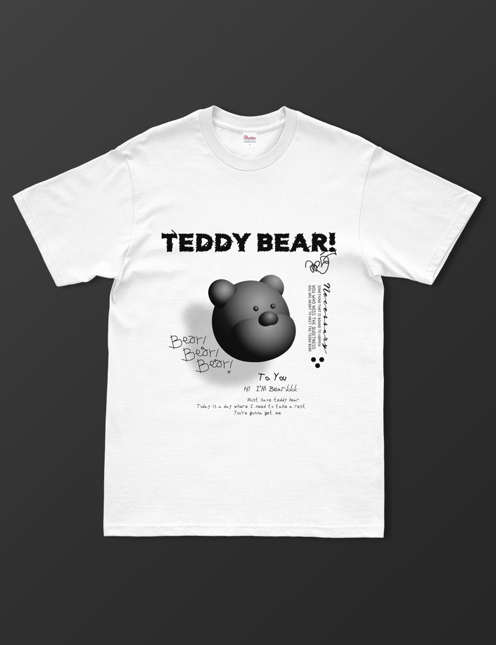 TEDDY BEAR! half t-shirt