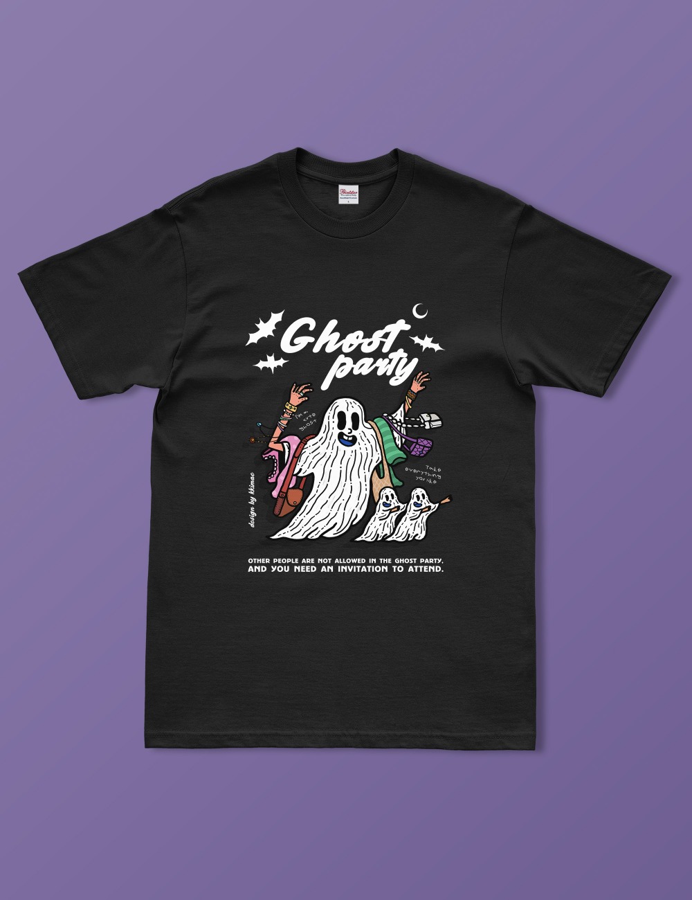 ghost party half t-shirt